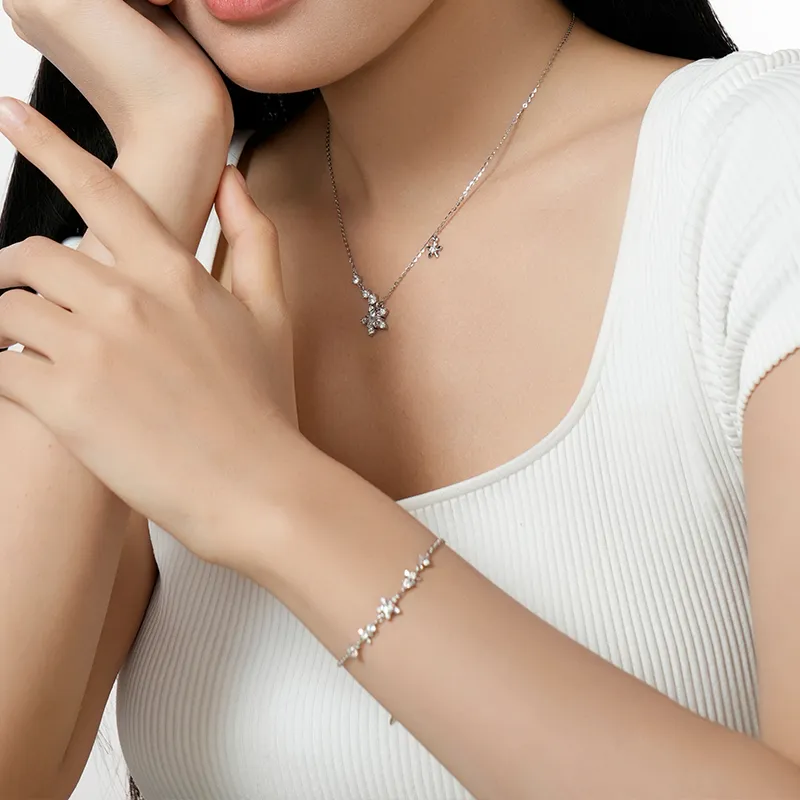 KADER Floral Collection Velvet Flower Collection 925 Sterling Silver Bracelets Women's Silver Box-3