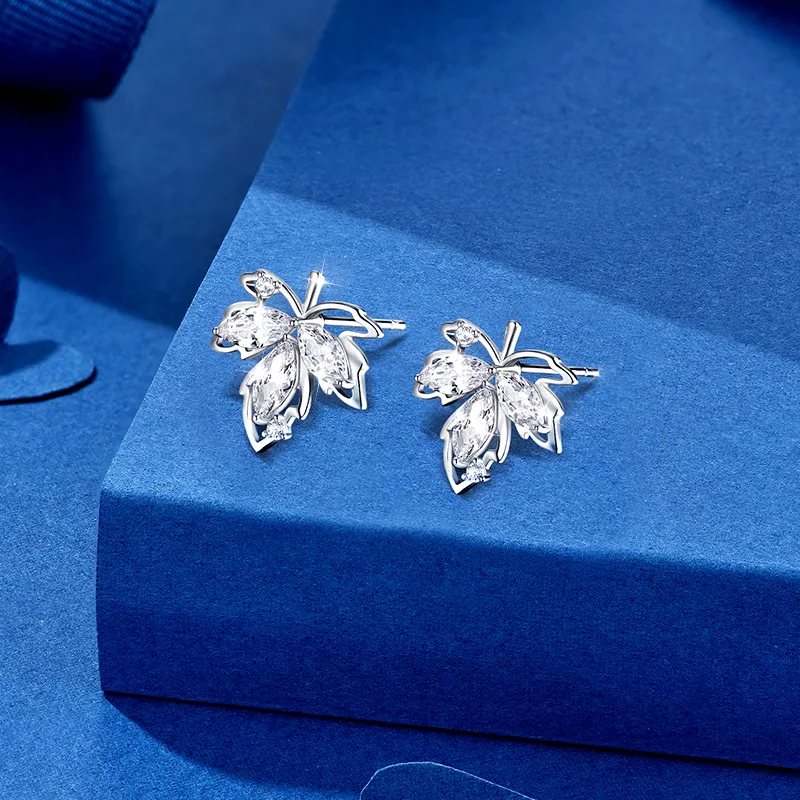 KADER 925 Sterling Silver Stud Earrings Women's Silver-4
