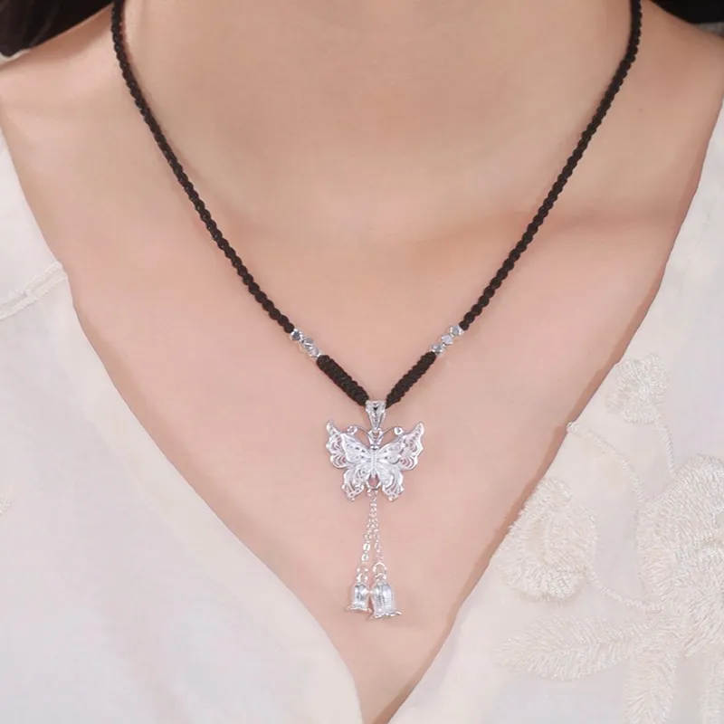 KADER 925 Sterling Silver Necklaces Women's Silver Black Gift Box Set-3