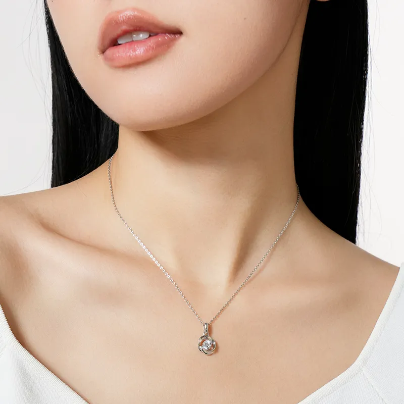 KADER S925/S999/18K Gold Necklaces Women's Silver White, Box Good Luck For Mother-3