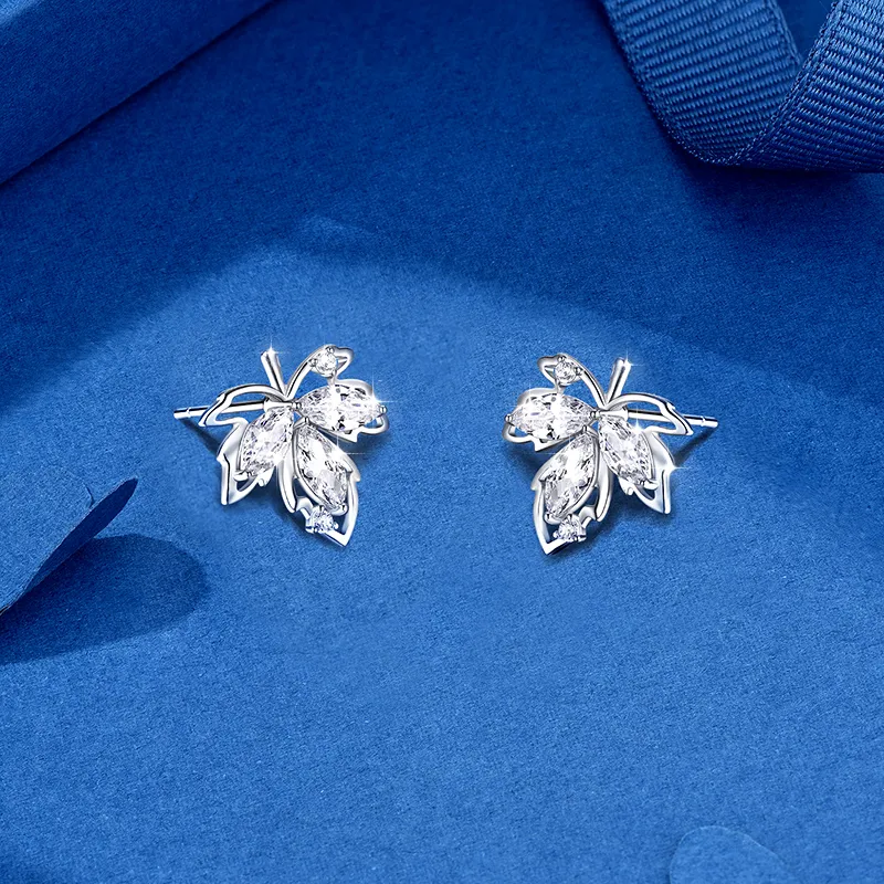 KADER 925 Sterling Silver Stud Earrings Women's Silver-2