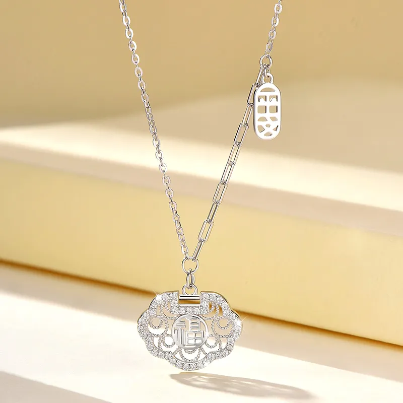 KADER 925 Sterling Silver Necklaces Women's Silver-2