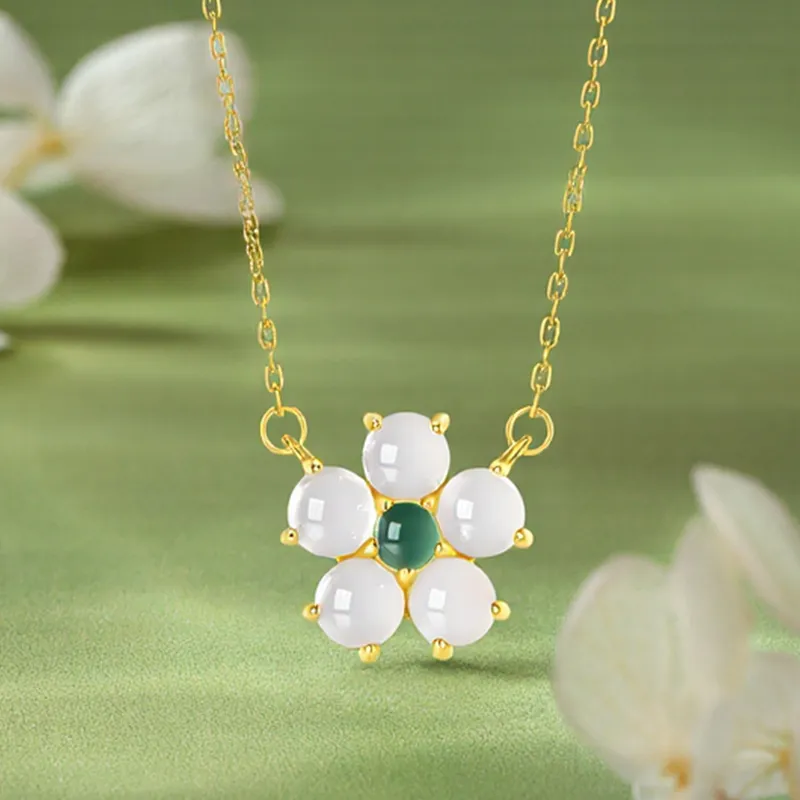 KADER Peace And Joy Series Chalcedony Jade Necklaces Women's-4