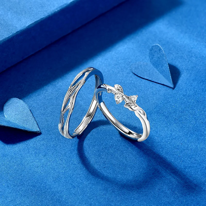 KADER 999 Fine Silver Rings Unisex Silver white Gift Box-5