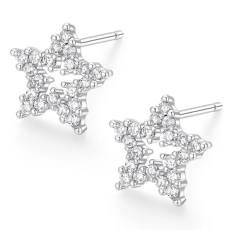 KADER 925 Sterling Silver Stud Earrings Women's Silver-1
