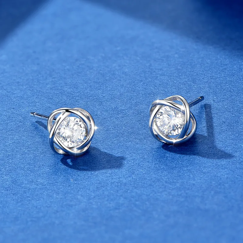 KADER 925 Sterling Silver Stud Earrings Women's Silver Gift Box Set Bestie Same Style-4