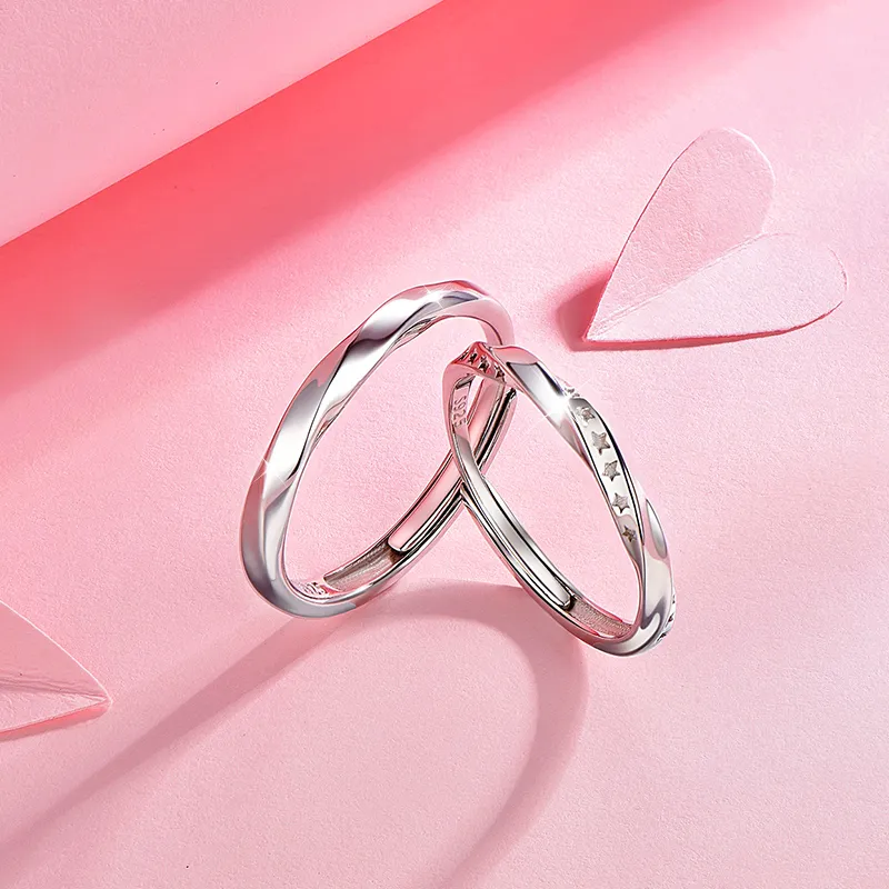 KADER 925 Sterling Silver Rings Unisex Silver, Anniversary Box-6