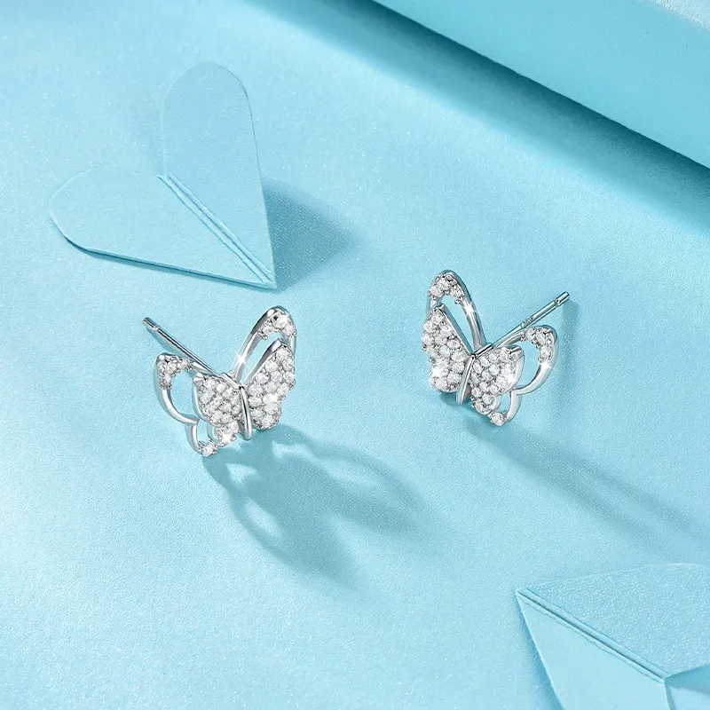 KADER 925 Sterling Silver Stud Earrings Women's Silver-2