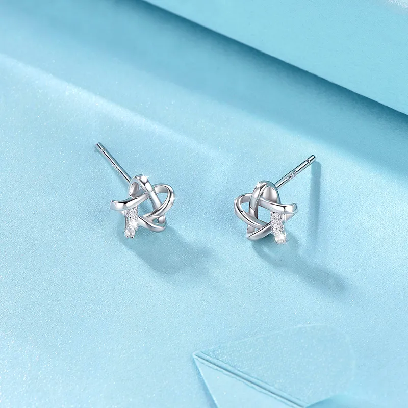 KADER 925 Sterling Silver Stud Earrings Women's Silver-2