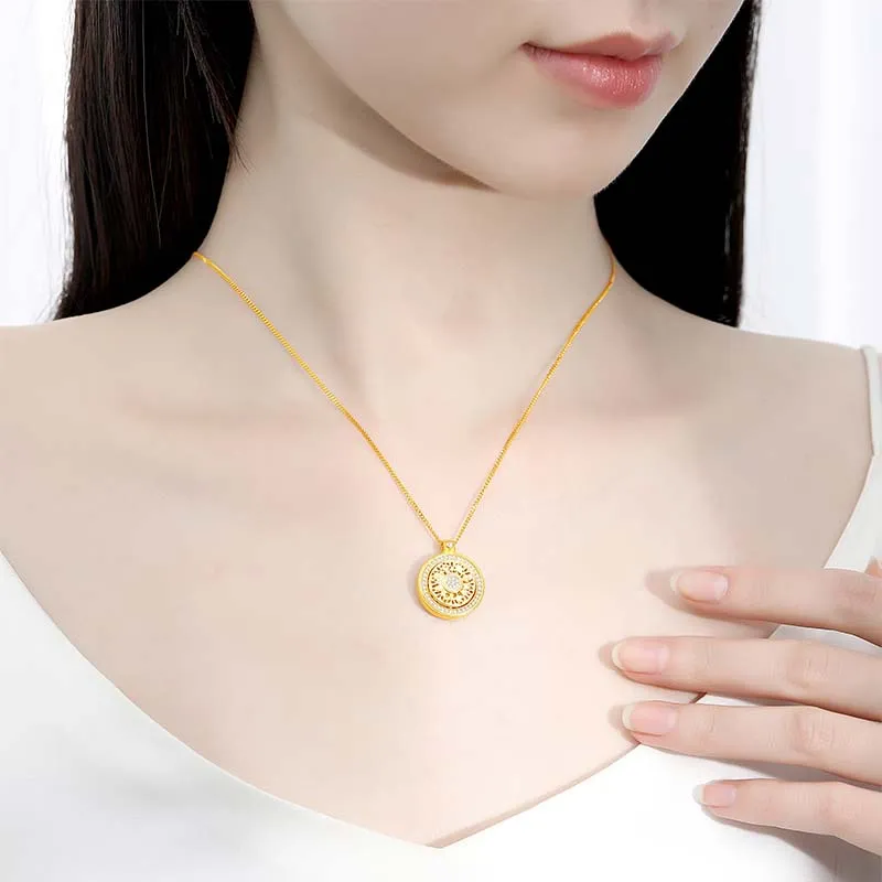 KADER 925 Sterling Silver Necklaces Women's Gold-4