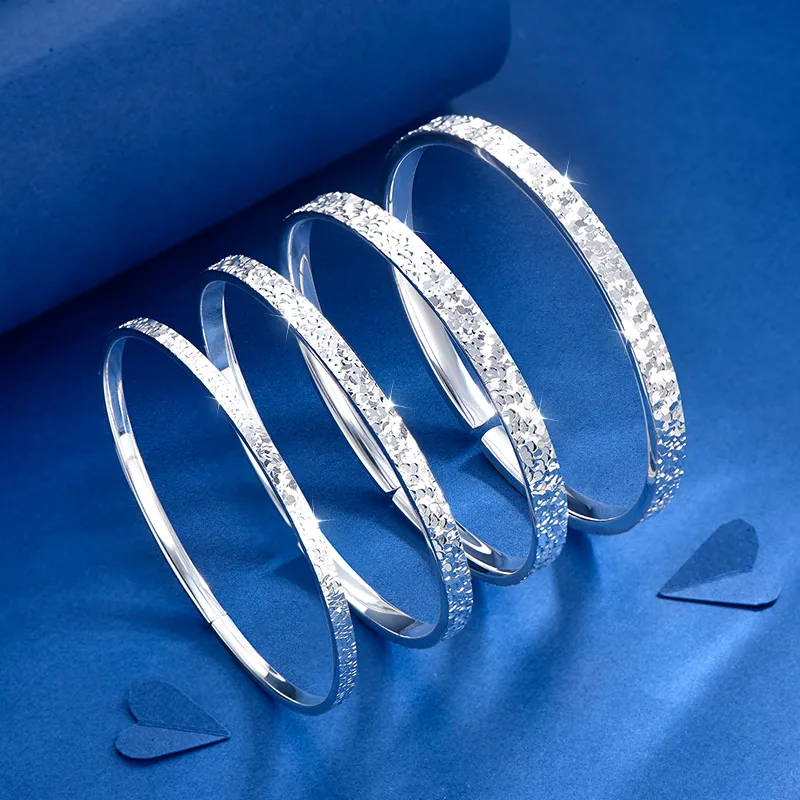 KADER 999 Fine Silver Bangles Women's Silver-4