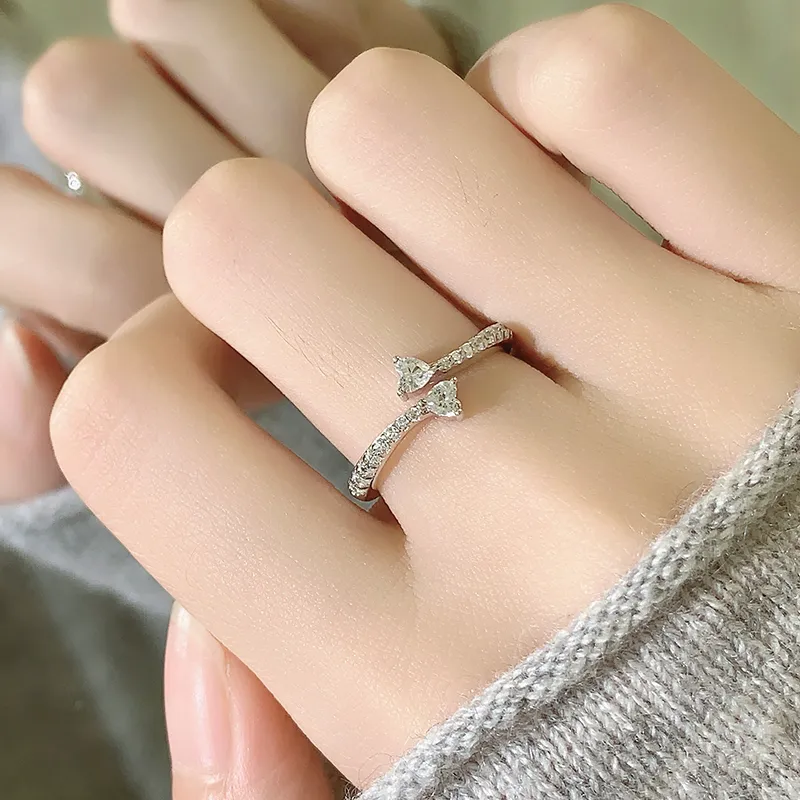 KADER 925 Sterling Silver Rings Women's Silver White Box-2
