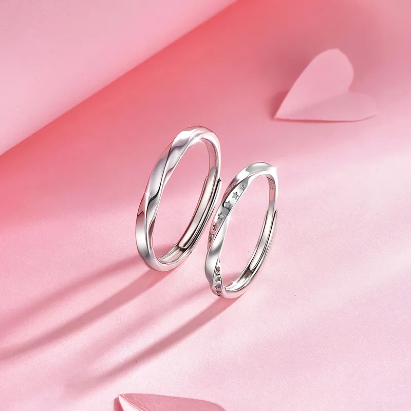 KADER 925 Sterling Silver Rings Unisex Silver, Anniversary Box-5