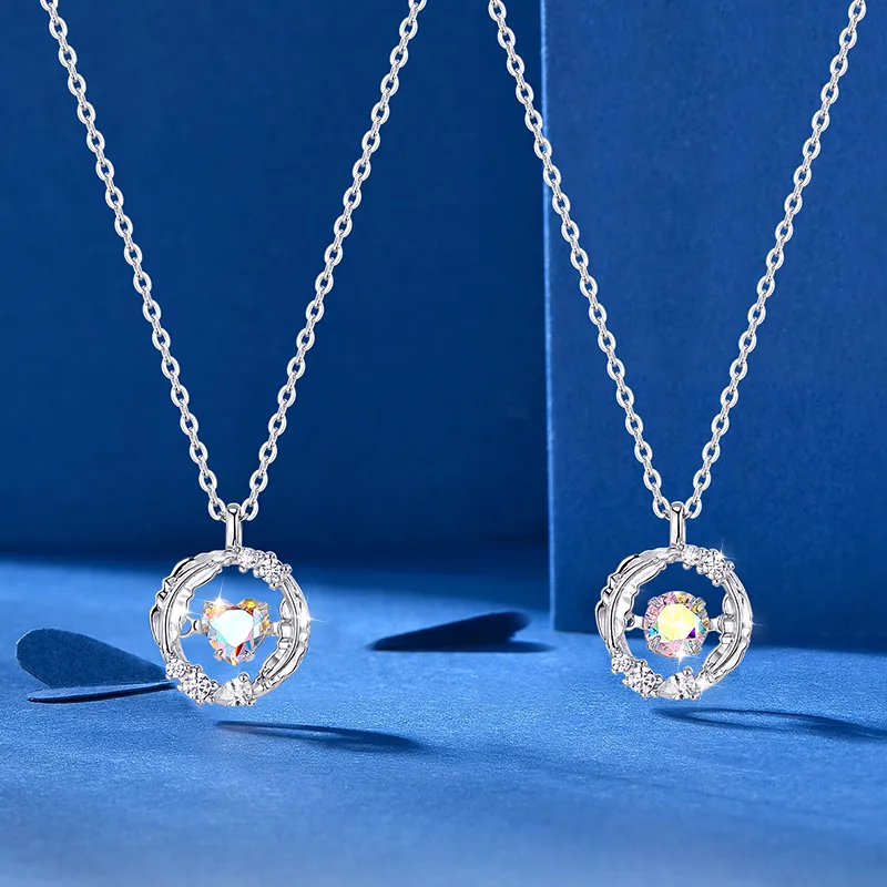 KADER Magic Apple Series 925 Sterling Silver Necklaces Women's Two Tone Optional Box-4