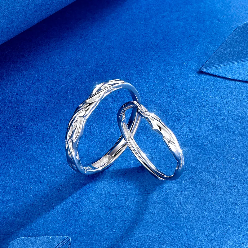 KADER 925 Sterling Silver Rings Unisex Silver Box-3