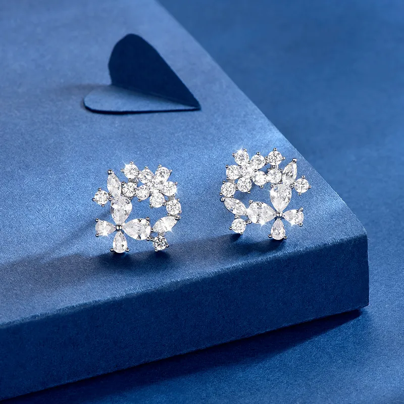 KADER 925 Sterling Silver Stud Earrings Women's Silver-2
