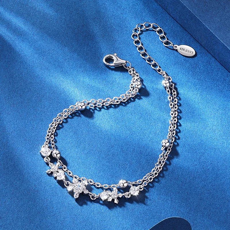 KADER 925 Sterling Silver Bracelets Women's Silver-5