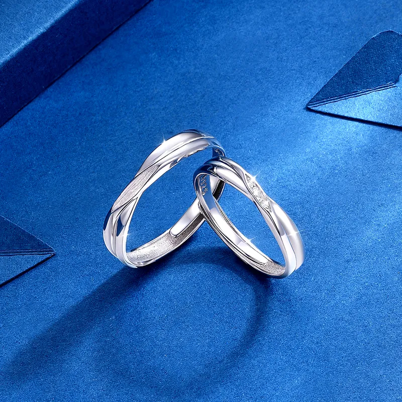 KADER 925 Sterling Silver Rings Unisex Silver-4