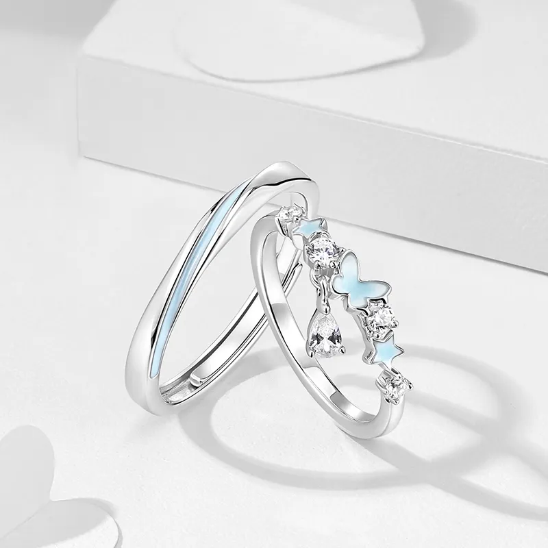 KADER 925 Sterling Silver Rings Unisex Silver Box-4