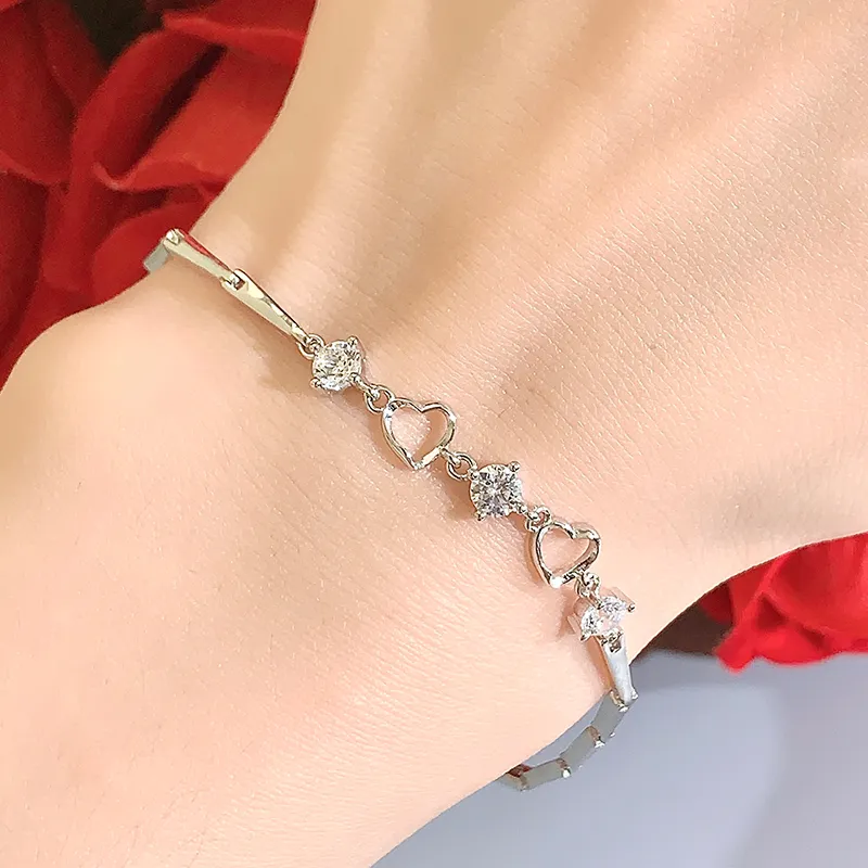 KADER 925 Sterling Silver Bracelets Women's Silver Girl Birthday Confession Commemoration Gift-1