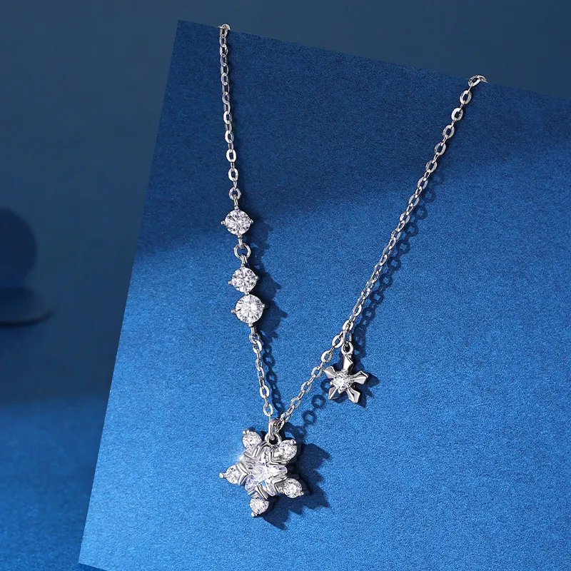 KADER Floral Collection Velvet Flower Collection 925 Sterling Silver Necklaces Women's Silver Girlfriend-5