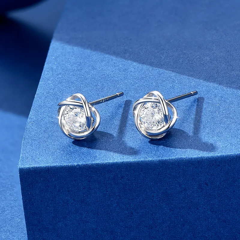 KADER 925 Sterling Silver Stud Earrings Women's Silver Gift Box Set Bestie Same Style-2