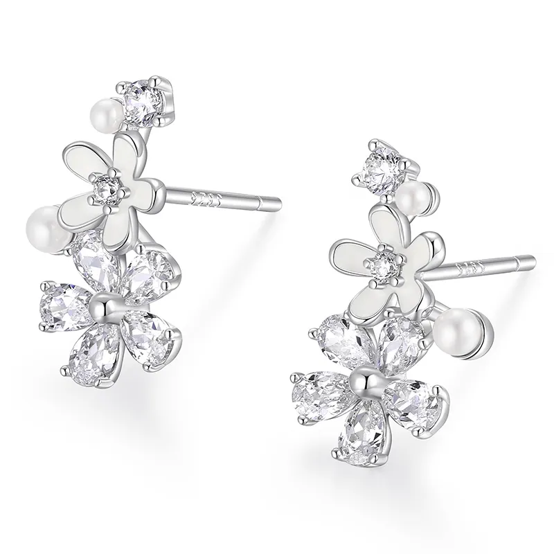 KADER 925 Sterling Silver Stud Earrings Women's Silver, Box Birthday Girlfriend Bestie-1