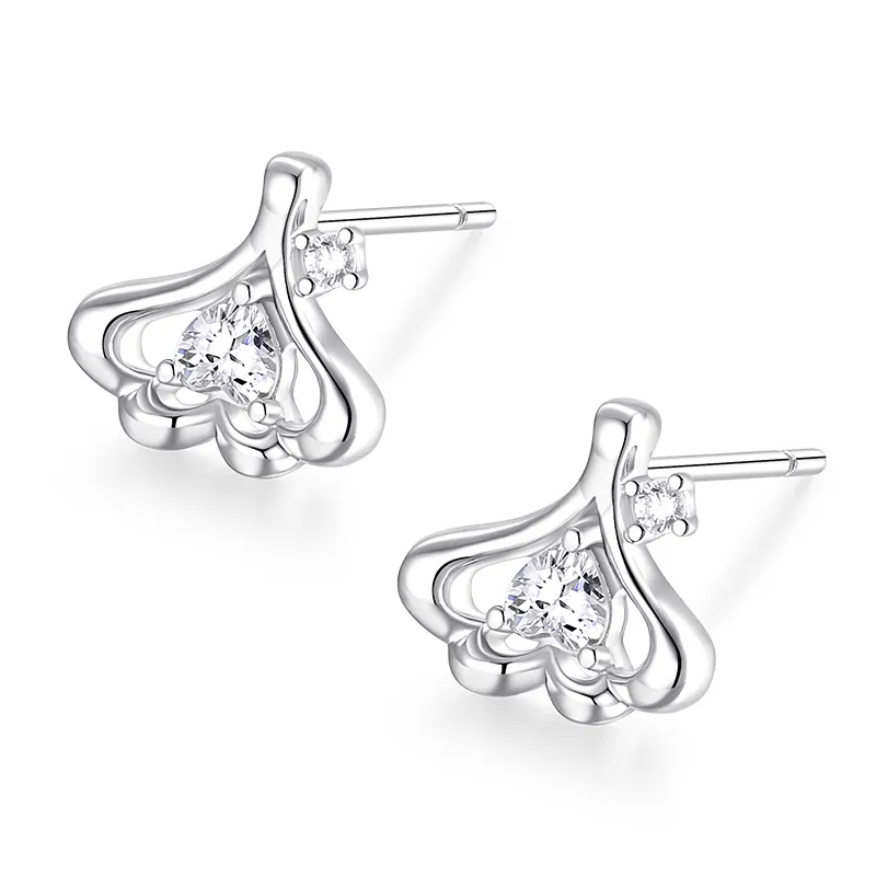 KADER 925 Sterling Silver Stud Earrings Women's Silver Birthday Commemoration Box-1