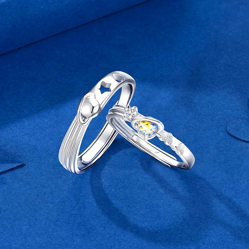 KADER Star Wish Series 925 Sterling Silver Rings Unisex Silver Gift Girlfriend-1