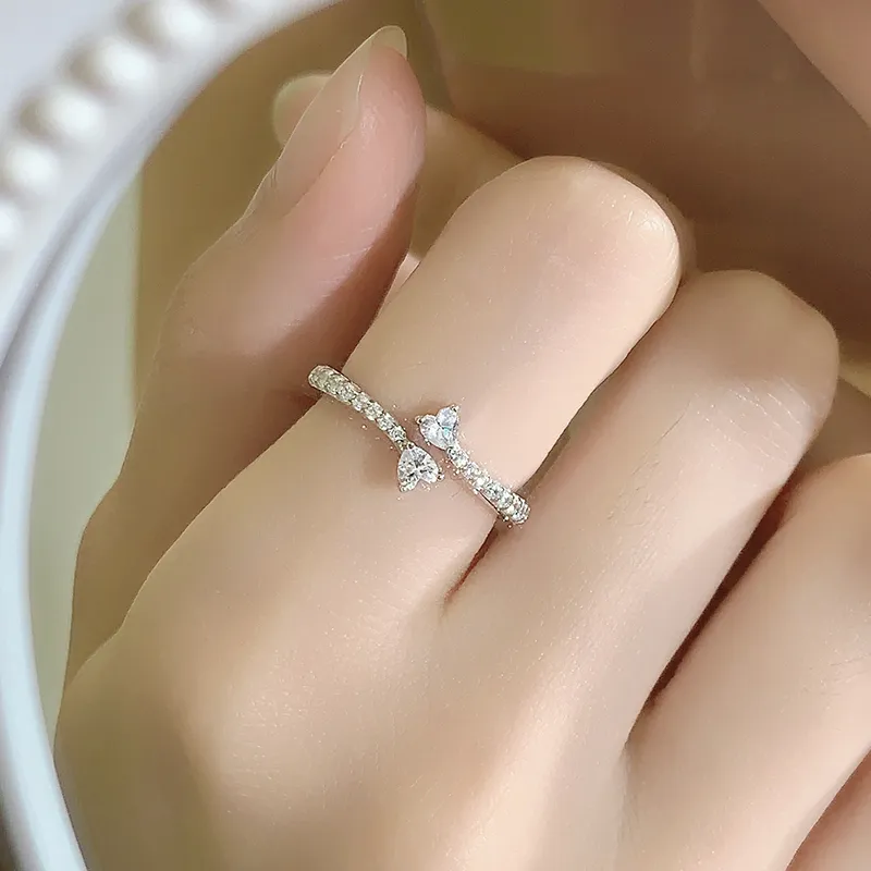 KADER 925 Sterling Silver Rings Women's Silver White Box-1