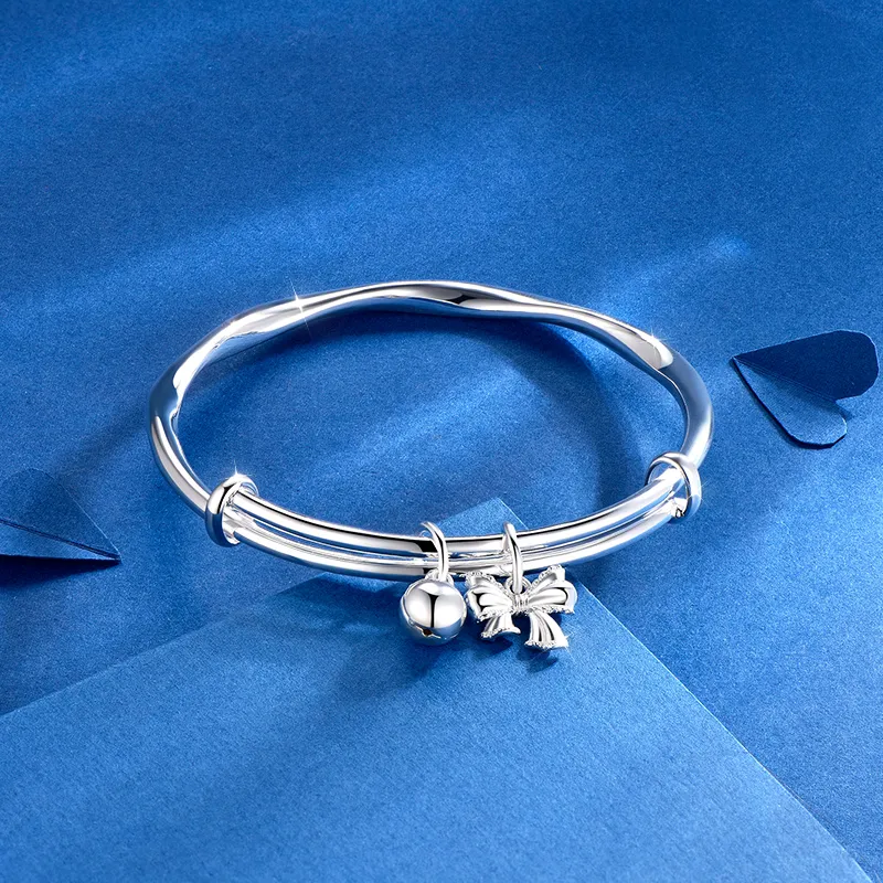 KADER Moebius Series 999 Fine Silver Bangles Women's Silver-2