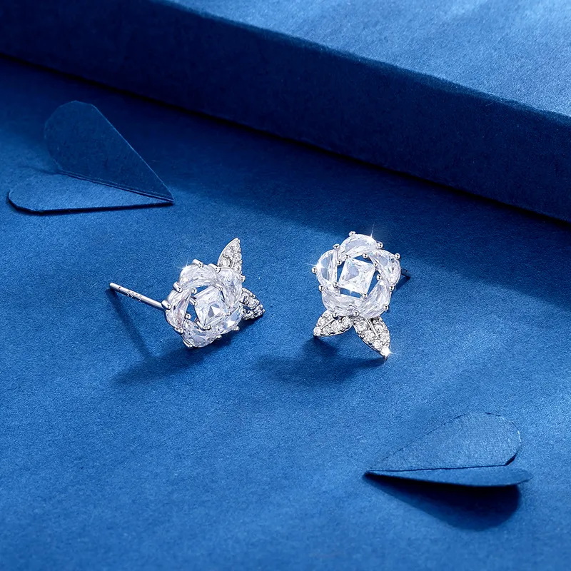 KADER 925 Sterling Silver Stud Earrings Women's Silver, Birthday, Box-3