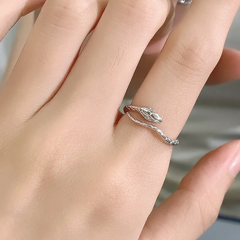 KADER 925 Sterling Silver Rings Women's Silver White, Box Good Luck-1