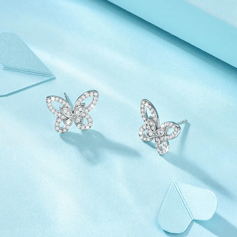 KADER 925 Sterling Silver Stud Earrings Women's Silver-2