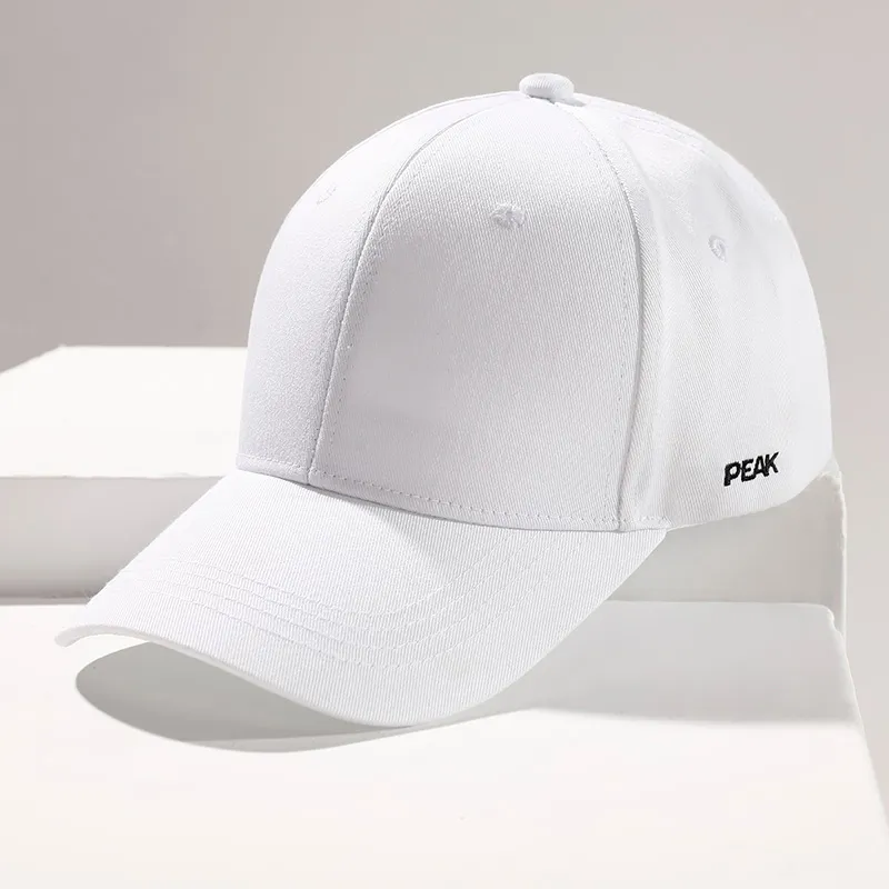 PEAK Cotton Baseball Caps Unisex Black White-2