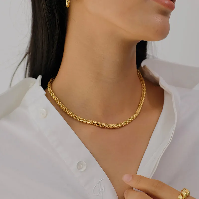 GLITTER STELLA Copper Plain Chain Unisex-4
