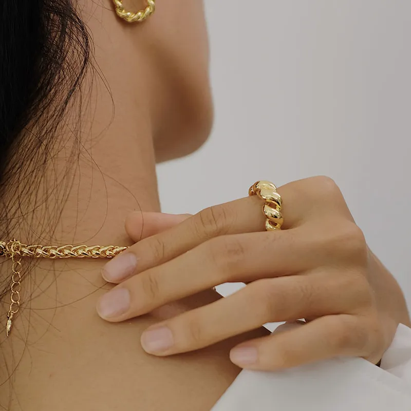 GLITTER STELLA Copper Plain Chain Unisex-3
