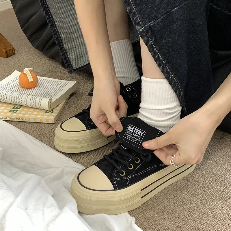 VICTORIA&VERA Slip Resistant, Abrasion Resistant, Lightweight High Top Canvas Shoes Women's-4