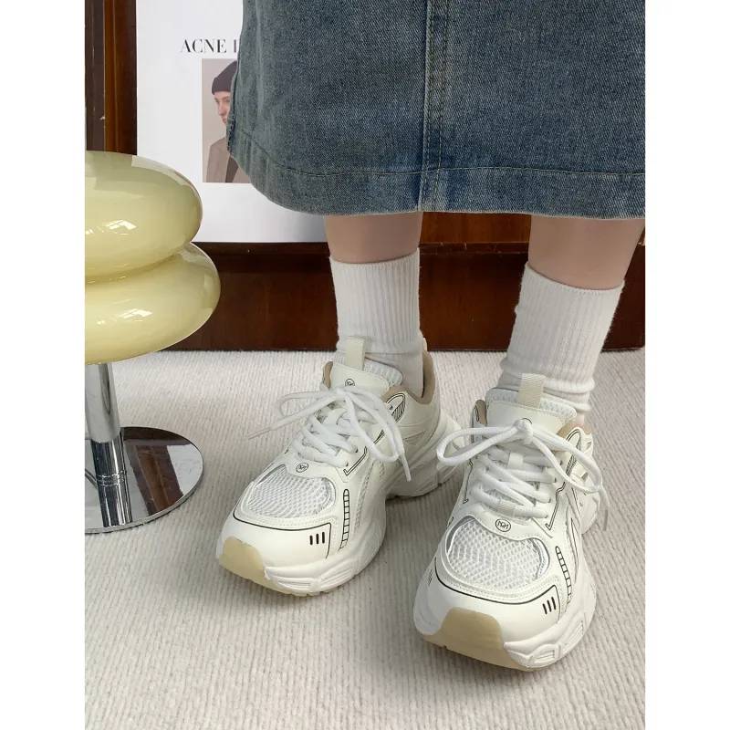 VICTORIA&VERA Slip Resistant, Abrasion Resistant, Breathable Low Top Chunky Sneakers Women's-2