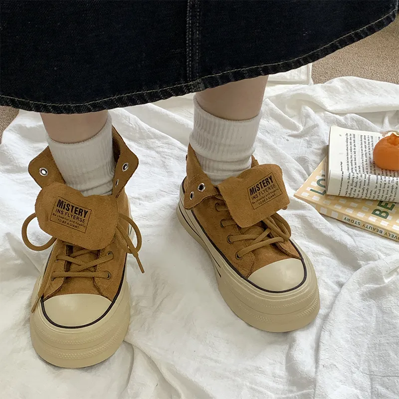VICTORIA&VERA Slip Resistant, Abrasion Resistant, Lightweight High Top Canvas Shoes Women's-27