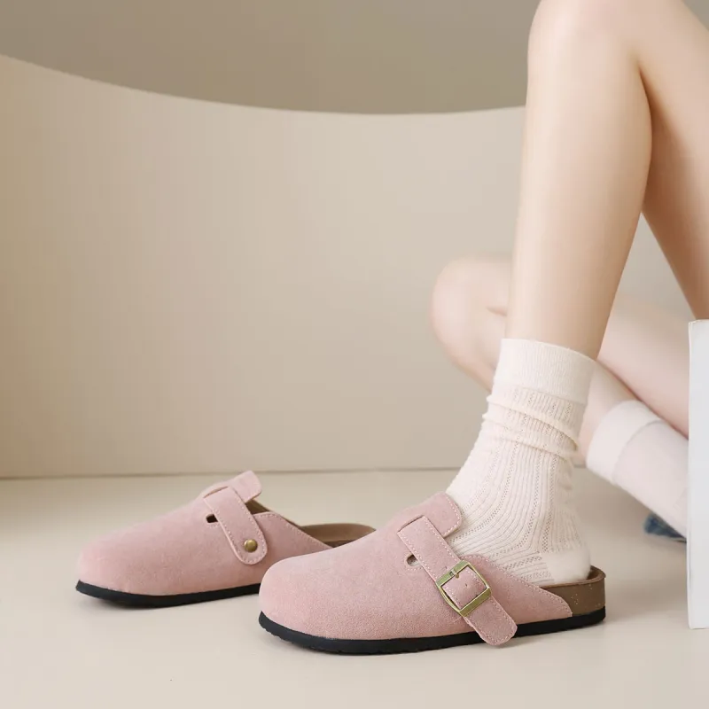 VICTORIA&VERA Rubber Stitching Slip Resistant, Lightweight, And Breathable Wrap toe Slippers Women's-13