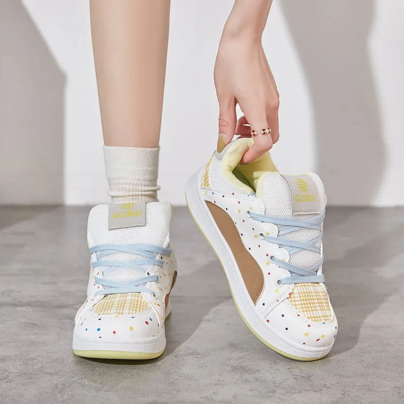 VICTORIA&VERA Puffy Shoes Wear resistant, Lightweight, Breathable, And Non slip. Skateboard Shoes Women's-9