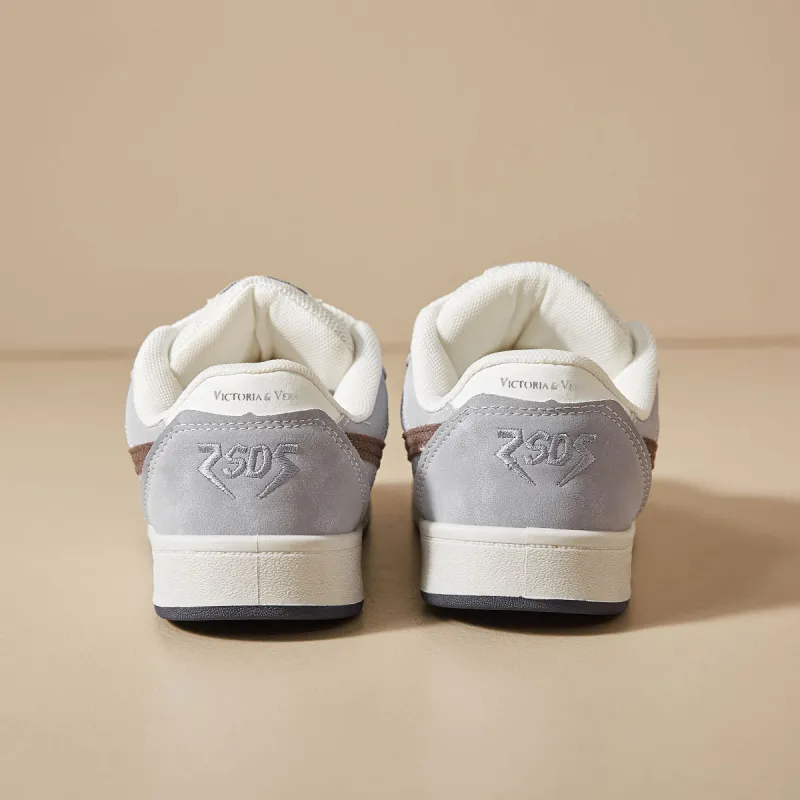 VICTORIA&VERA Skateboard Shoes Women's Low Top White Blue Fleece Lined-12