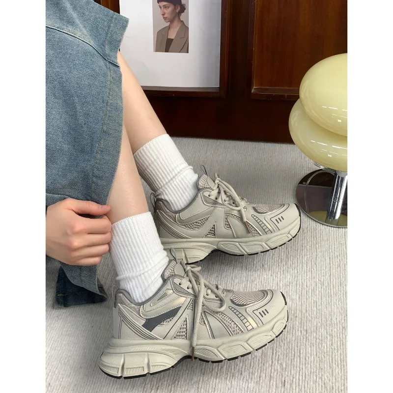 VICTORIA&VERA Slip Resistant, Abrasion Resistant, Breathable Low Top Chunky Sneakers Women's-13