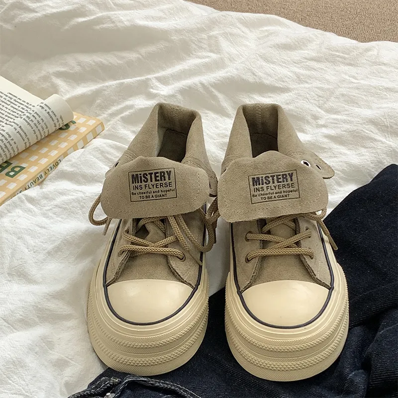 VICTORIA&VERA Slip Resistant, Abrasion Resistant, Lightweight High Top Canvas Shoes Women's-21