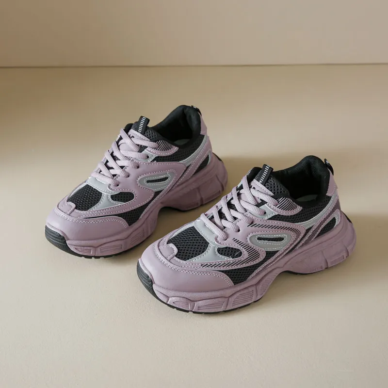 VICTORIA&VERA Low Top Chunky Sneakers Women's Purple-5