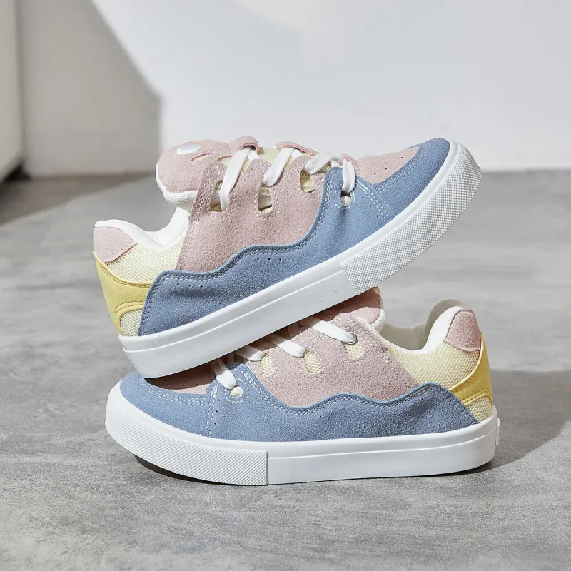SHUXIAOBEI Balance Breathable Height Increasing Low Top Skateboard Shoes Women's-3