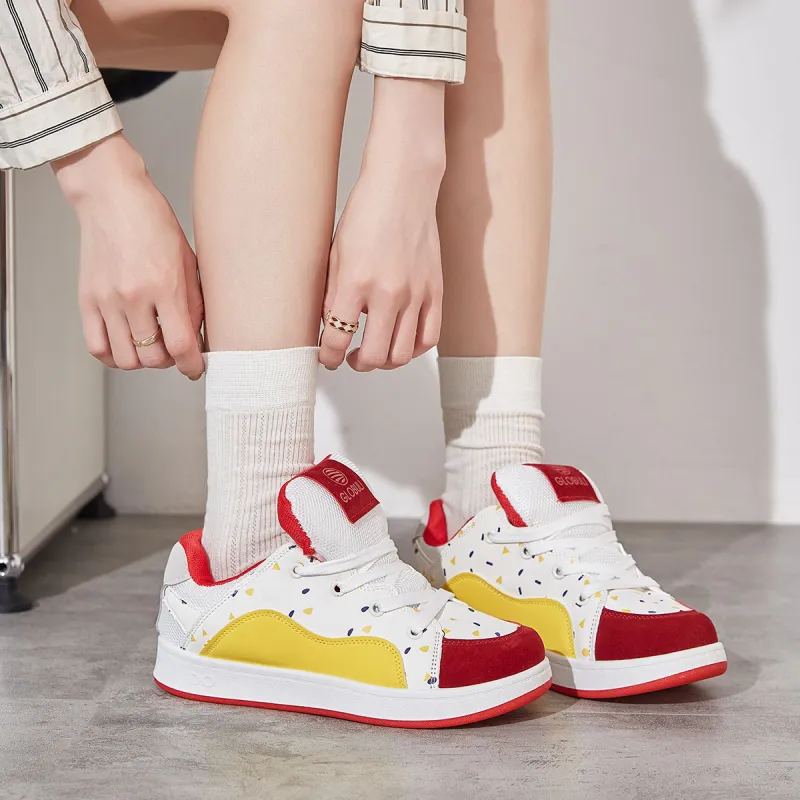 VICTORIA&VERA Puffy Shoes Wear resistant, Lightweight, Breathable, And Non slip. Skateboard Shoes Women's-4