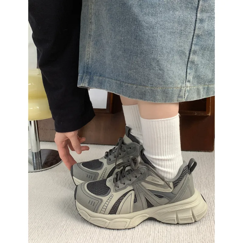 VICTORIA&VERA Slip Resistant, Abrasion Resistant, Breathable Low Top Chunky Sneakers Women's-9