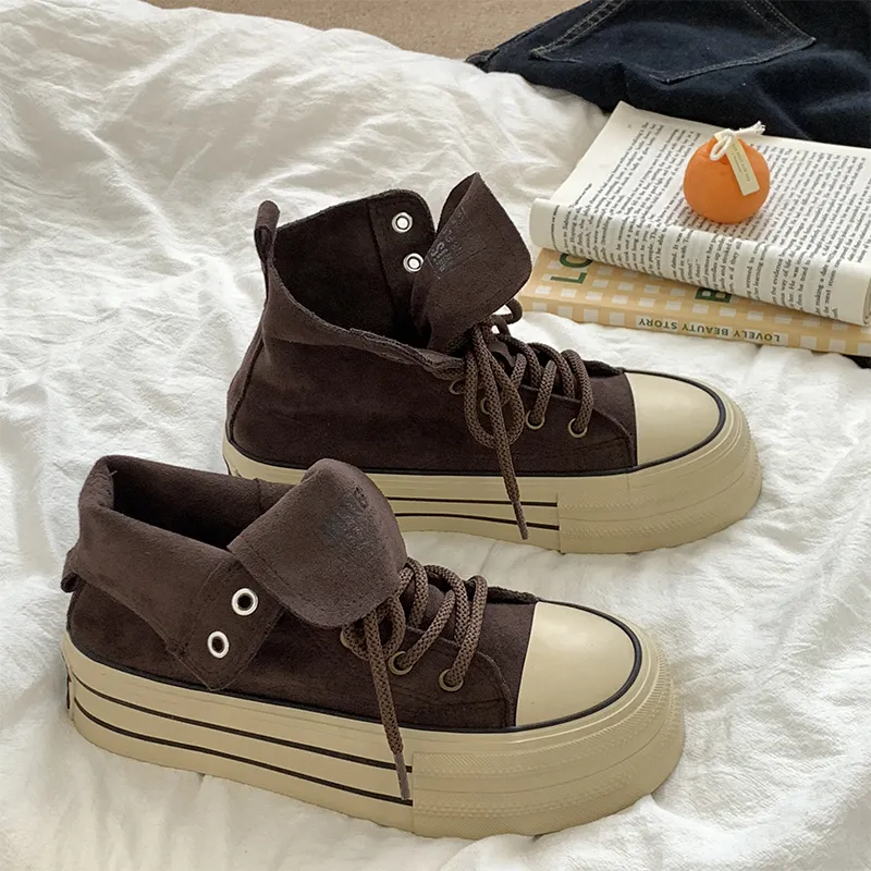 VICTORIA&VERA Slip Resistant, Abrasion Resistant, Lightweight High Top Canvas Shoes Women's-12